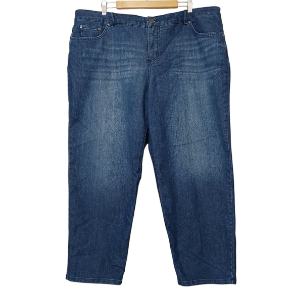 Just My Size JMS Jeans 22WS Blue Straight Classic Fit Denim Stretch Work Casual - Picture 1 of 7